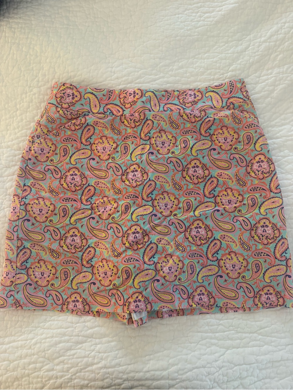 Women’s Peter Millar Paisley Women’s Golf Skort-  Pink Multicolored